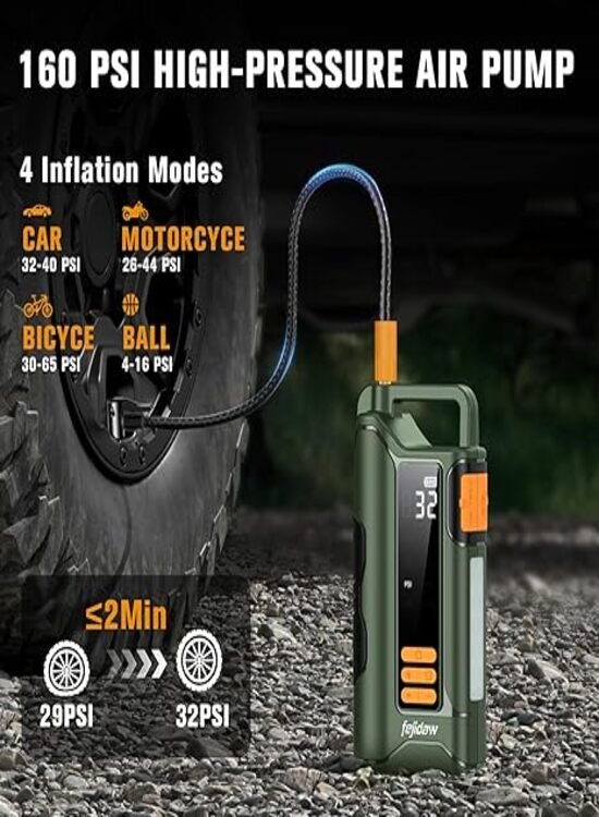 The All-In-One Recovery Hub: 10L Gas/Diesel Jumper with Auto-Stop Inflator. - Image 2