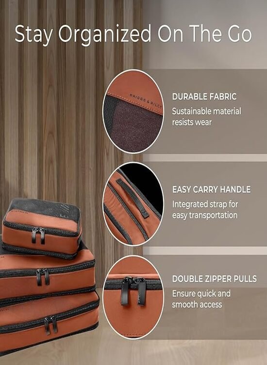 The Master Navigator Cubes: Expandable Suitcase Organizers in Canyon. - Image 2