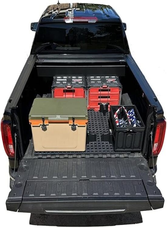 The Quick Route Variable Grid: Modular Truck Bed Organizer & Slide Mat.